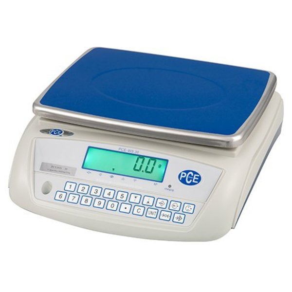 Pce Instruments Benchtop Scale, Up to 30,000 g / 30.0 kg / 66.0 lb PCE-WS 30